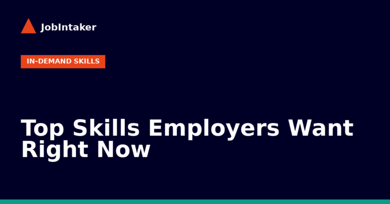 Top Skills Employers Want Right Now